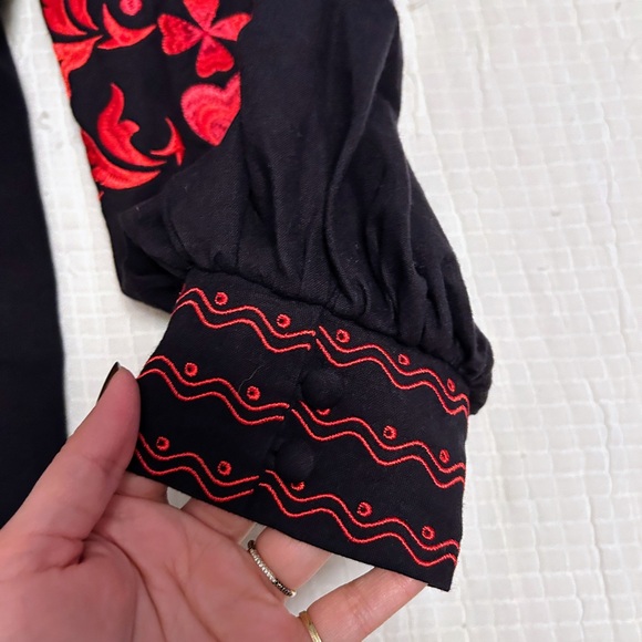 Anthropologie Child Of The Universe Madalyn Embroidered Floral / Hearts Blazer - Picture 12 of 15